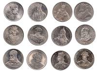 (1979-89, 12 монет по 50-500 злотых) Набор монет Польша 1979-1989 год "Короли Польши"   UNC